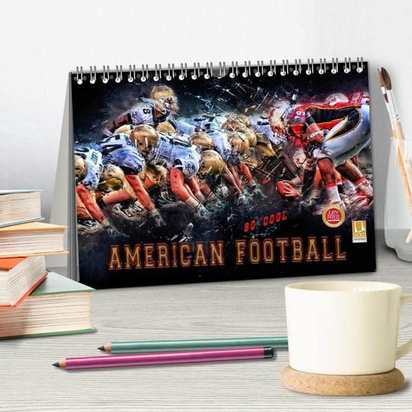 Produktbild: American Football - so cool (Tischkalender 2026 DIN A5 quer), CALVENDO Monatskalender