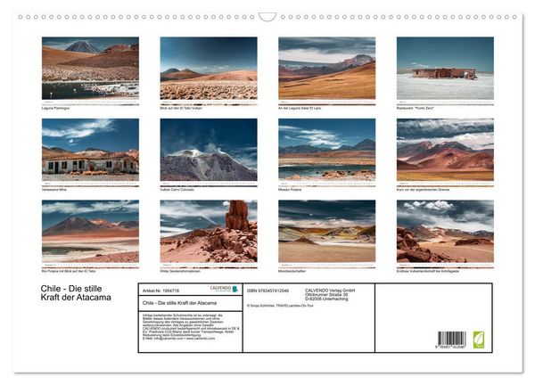 Produktbild: Chile - Die stille Kraft der Atacama (Wandkalender 2026 DIN A2 quer), CALVENDO Monatskalender