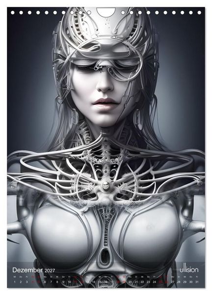 Produktbild: Biomechanic Portrait - Sch&ouml;nheit zwischen Mensch und Maschine (Wandkalender 2027 DIN A4 hoch), CALVENDO Monatskalender