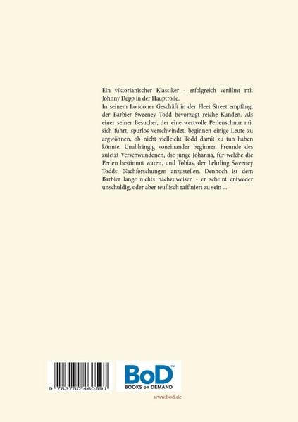 Produktbild: Die Perlenschnur oder: Sweeney Todd, der teuflische Barbier aus der Fleet Street