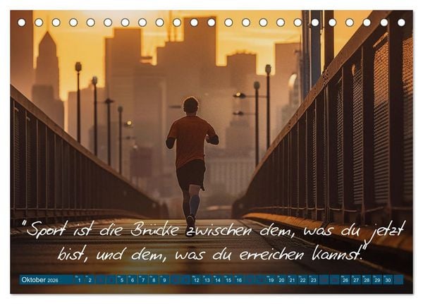 Produktbild: Motivation in Bewegung - Ein Jahr voller sportlicher Energie (Tischkalender 2026 DIN A5 quer), CALVENDO Monatskalender