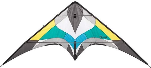 HQ - 116784 Maestro III Aqua R2F Lenkdrachen, ab 14 Jahren, 95 X 220 cm, inkl. Dyneemaleinen 60kp, 2x25m auf Winder+Lenk