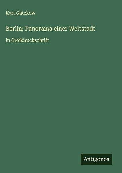 Produktbild: Berlin; Panorama einer Weltstadt