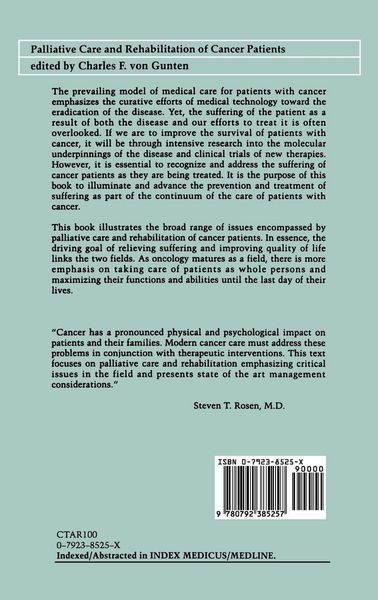 Produktbild: Palliative Care and Rehabilitation of Cancer Patients