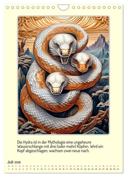 Produktbild: Mythologische Gestalten der griechischen Antike (Wandkalender 2026 DIN A4 hoch), CALVENDO Monatskalender