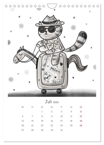 Produktbild: LEOPOLD DER DRITTE - Ein unglaublich liebenswerter Kater (Wandkalender 2026 DIN A4 hoch), CALVENDO Monatskalender