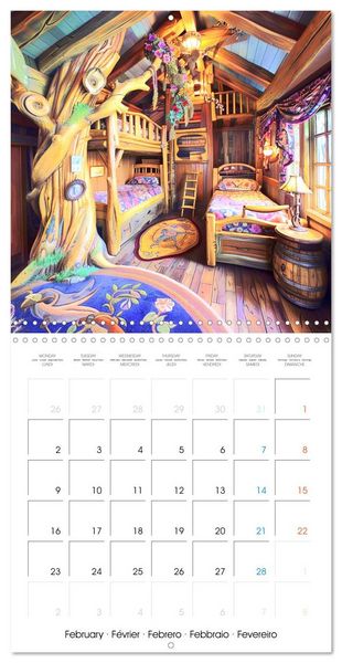 Produktbild: Cabanes f&eacute;eriques (Calendrier mural carr&eacute; 2026 30x30 cm) Calendrier double avec une page pour vos prises de notes