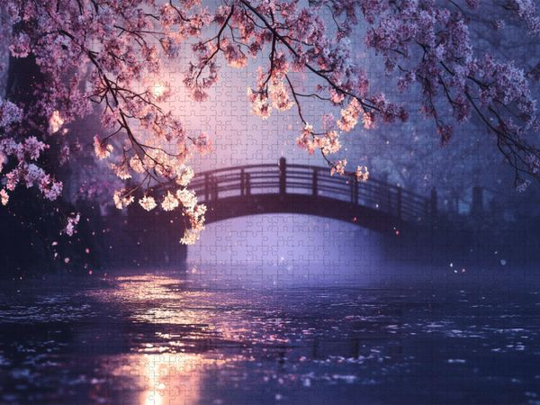 Produktbild: CALVENDO Puzzle Ein Motiv aus dem Kalender Japanische Kirschbl&uuml;te | 1000 Teile Lege-Gr&ouml;&szlig;e 64x48cm Foto-Puzzle f&uuml;r gl&uuml;ckliche Stunden