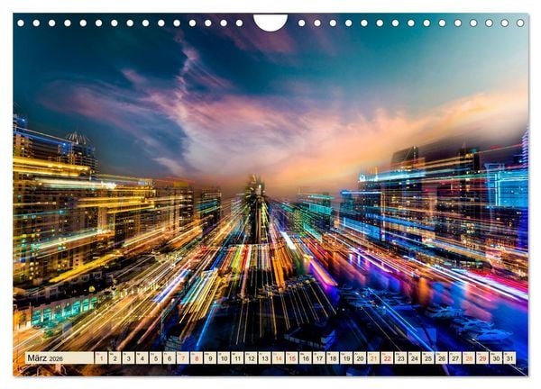 Produktbild: Metropolen - Nacht Skylines (Wandkalender 2026 DIN A4 quer), CALVENDO Monatskalender
