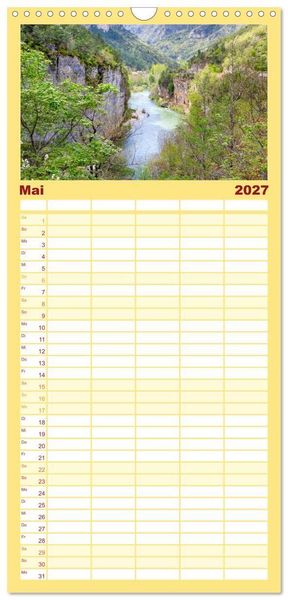 Produktbild: Familienplaner 2027 - Cevennen - Sch&ouml;ne alte Welt mit 5 Spalten (Wandkalender, 21 x 45 cm) CALVENDO