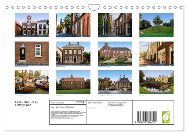 Produktbild: Leer - Das Tor zu Ostfriesland (Wandkalender 2026 DIN A4 quer), CALVENDO Monatskalender