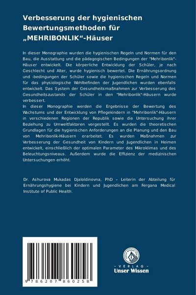 Produktbild: Verbesserung der hygienischen Bewertungsmethoden f&uuml;r "MEHRIBONLIK"-H&auml;user