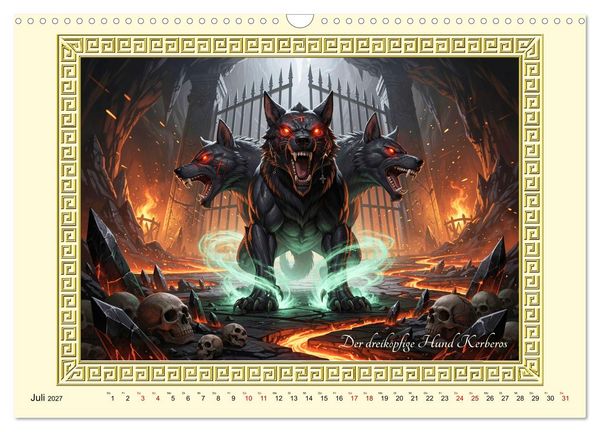 Produktbild: Ungeheuer der griechischen Mythologie (Wandkalender 2027 DIN A3 quer), CALVENDO Monatskalender