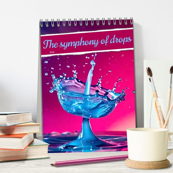 Produktbild: The symphony of drops (Desk Calendar 2026 DIN A5 portrait), CALVENDO 12 Month DeskCalendar