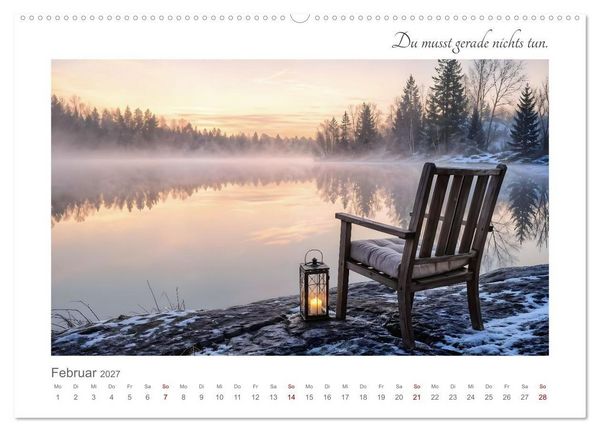 Produktbild: Dort, wo es leiser wird - Zw&ouml;lf Orte zum Ankommen, Durchatmen und Verweilen (Wandkalender 2027 DIN A2 quer), CALVENDO Monatskalender