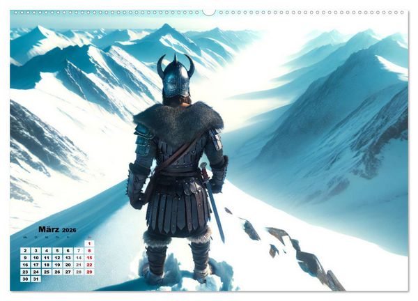 Produktbild: Wikinger - Ein Jahr im Leben der Nordm&auml;nner (hochwertiger Premium Wandkalender 2026 DIN A2 quer), Kunstdruck in Hochglanz