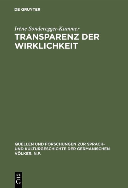 Produktbild: Transparenz der Wirklichkeit