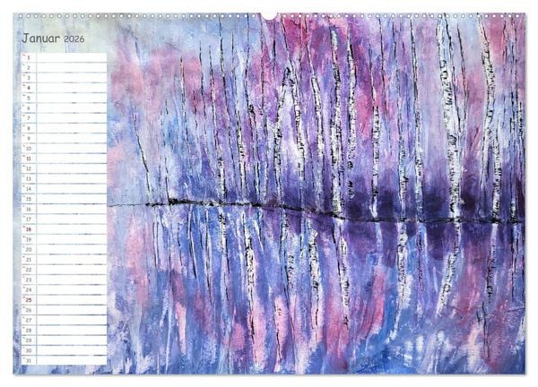 Produktbild: Gemalte Herbsttr&auml;ume - Eine malerische Reise in bunte Herbstlandschaften (hochwertiger Premium Wandkalender 2026 DIN A2 quer), Kunstdruck in Hochglanz