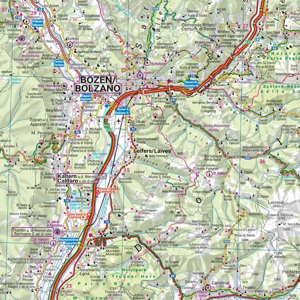 Trentino-Südtirol - Venetien, Straßenkarte 1:200.000, freytag & berndt