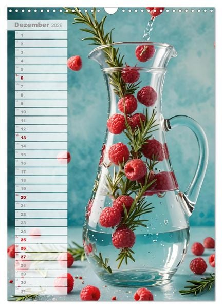 Produktbild: Vitalit&auml;t im Glas - Erfrischende Momente mit Infused Water Kreationen (Wandkalender 2026 DIN A3 hoch), CALVENDO Monatskalender
