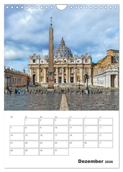 Produktbild: Rom - Kunst, Kultur und Geschichte (Wandkalender 2026 DIN A4 hoch), CALVENDO Monatskalender