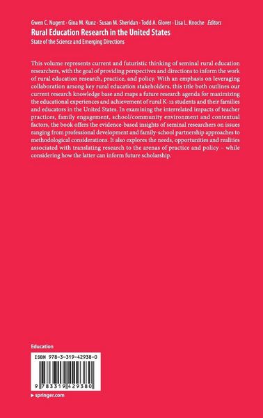 Produktbild: Rural Education Research in the United States