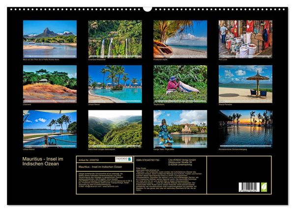 Produktbild: Mauritius - Insel im Indischen Ozean (Wandkalender 2026 DIN A2 quer), CALVENDO Monatskalender