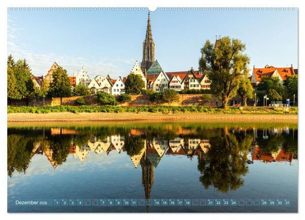 Produktbild: Die Fischerstadt - Ein mittelalterliches Stadtviertel in Ulm (hochwertiger Premium Wandkalender 2026 DIN A2 quer), Kunstdruck in Hochglanz