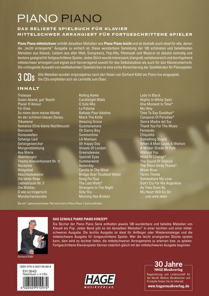 Produktbild: Piano Piano 1 mittelschwer + 3 CDs