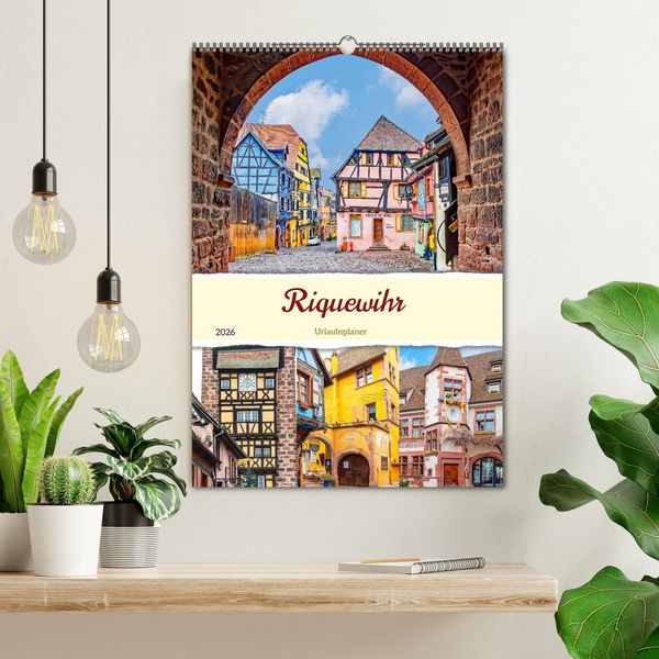 Produktbild: Riquewihr - Urlaubsplaner (Wandkalender 2026 DIN A2 hoch), CALVENDO Monatskalender