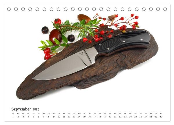 Produktbild: Handgefertigte Jagdmesser (Tischkalender 2026 DIN A5 quer), CALVENDO Monatskalender