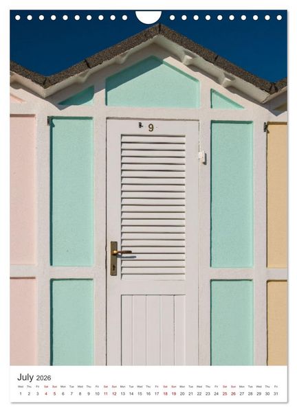 Produktbild: Rimini beach Umbrellas and cabins (Wall Calendar 2026 DIN A4 portrait), CALVENDO 12 Month Wall Calendar