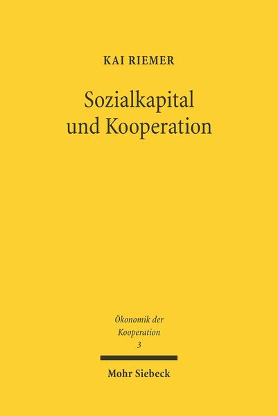 Produktbild: Sozialkapital und Kooperation