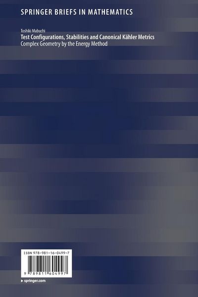 Produktbild: Test Configurations, Stabilities and Canonical K&auml;hler Metrics