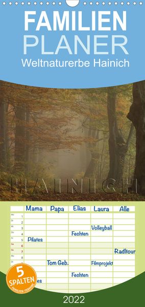 Produktbild: Familienplaner Weltnaturerbe Hainich (Wandkalender 2022 , 21 cm x 45 cm, hoch)