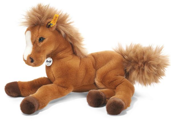 Produktbild: Steiff 070082 - Fenny Schlenker-Holsteiner, liegend, braun, Webpelz, 35 cm