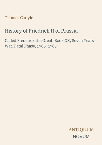 Produktbild: History of Friedrich II of Prussia