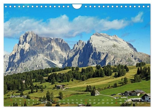 Produktbild: Urlaub auf der Seiser Alm (Wandkalender 2026 DIN A4 quer), CALVENDO Monatskalender