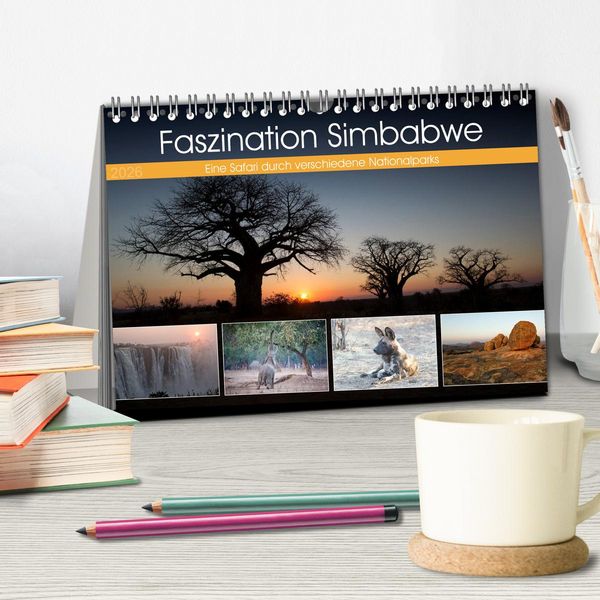 Produktbild: Faszination Simbabwe (Tischkalender 2026 DIN A5 quer), CALVENDO Monatskalender