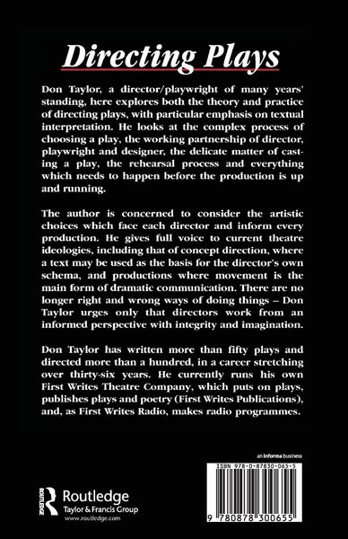Produktbild: Directing Plays