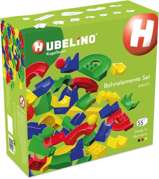 HUBELINO Kugelbahn 55-teiliges Bahnelemente Set