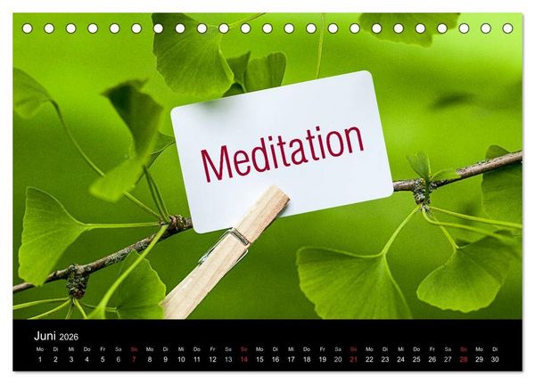 Produktbild: SPIRIT OF ZEN Meditation (Tischkalender 2026 DIN A5 quer), CALVENDO Monatskalender