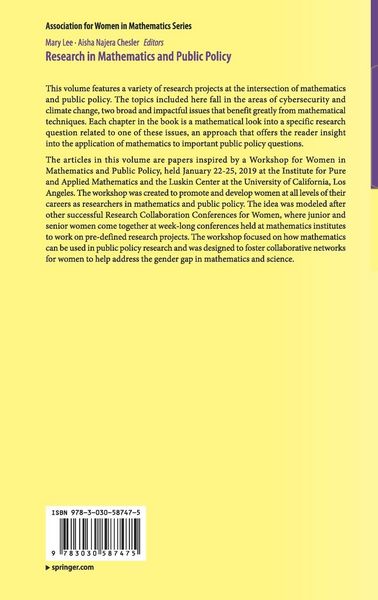 Produktbild: Research in Mathematics and Public Policy