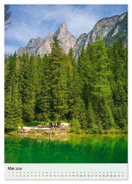 Produktbild: Pragser Wildsee - Der vielleicht sch&ouml;nste Bergsee der Dolomiten und S&uuml;dtirols (Wandkalender 2026 DIN A4 hoch), CALVENDO Monatskalender