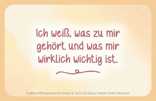 Produktbild: Krafttier-Affirmationen f&uuml;r Kinder