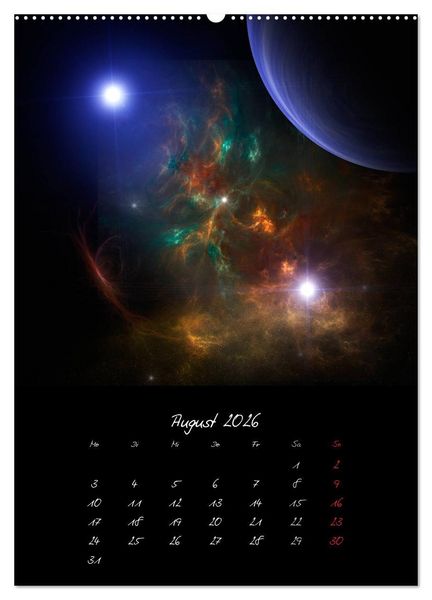 Produktbild: Die gro&szlig;e Reise in dem Universum (Wandkalender 2026 DIN A2 hoch), CALVENDO Monatskalender