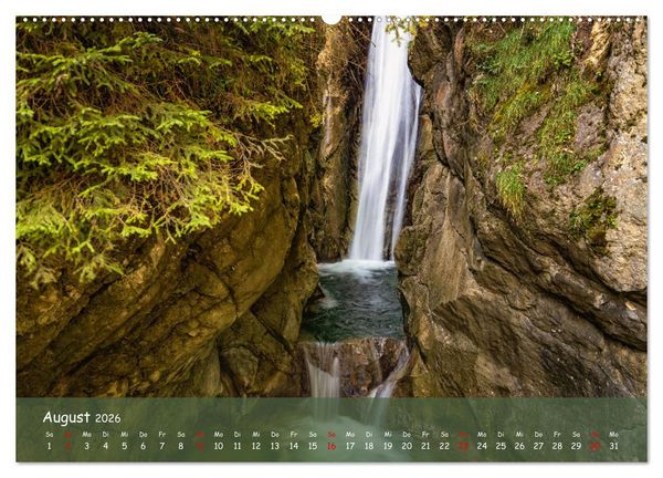 Produktbild: Faszinierende Naturschauspiele - imposante Klamm und Wasserfall Fotografie (hochwertiger Premium Wandkalender 2026 DIN A2 quer), Kunstdruck in Hochglanz