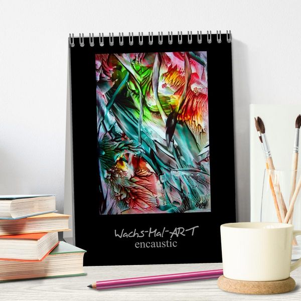 Produktbild: Wachs-Mal-ART encaustic (Tischkalender 2026 DIN A5 hoch), CALVENDO Monatskalender