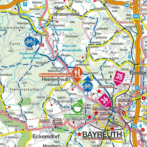 Produktbild: MARCO POLO Freizeitkarte 29 Fichtelgebirge, Frankenwald, Bayreuth 1:100.000