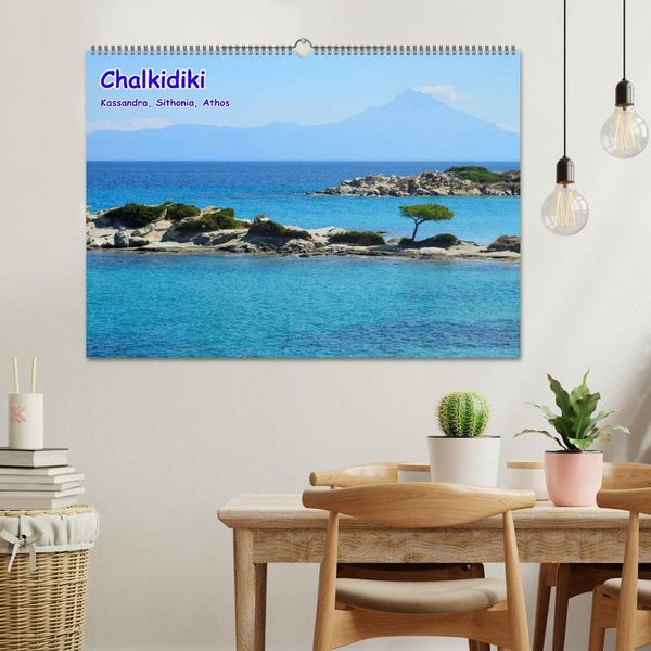 Produktbild: Chalkidiki: Kassandra, Sithonia, Athos (Wandkalender 2026 DIN A2 quer), CALVENDO Monatskalender